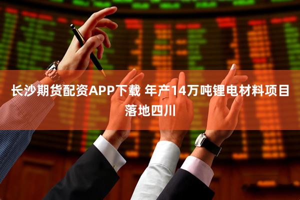 长沙期货配资APP下载 年产14万吨锂电材料项目落地四川