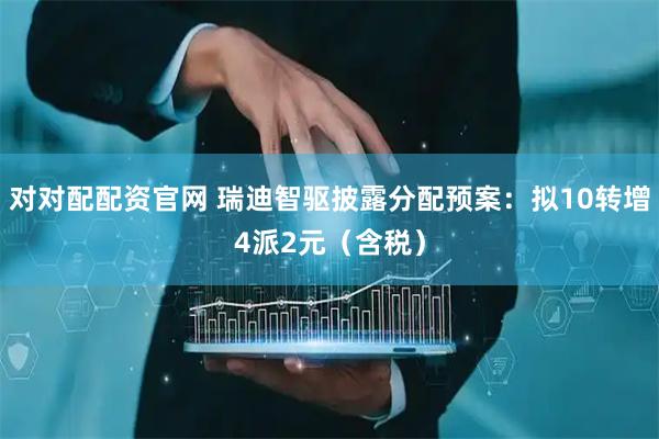 对对配配资官网 瑞迪智驱披露分配预案:拟10转增4派2元(含税)